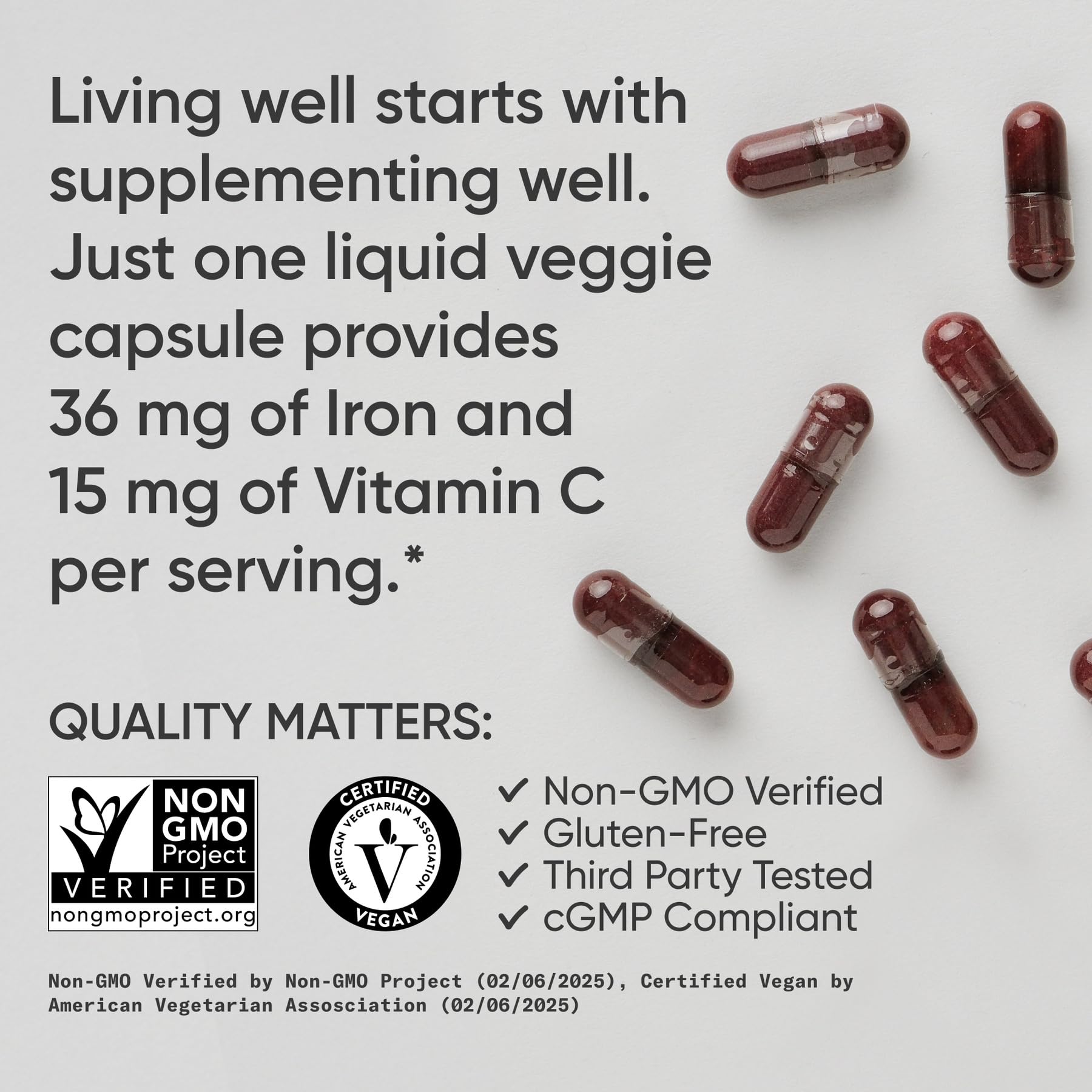Vitaminas B6, B12 y folato apoyan metabolismo del hierro.