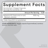 Sports Research Berberina: cápsulas de 1000 mg listas para la rutina.