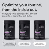 Sports Research Biotina 2,500 mcg, dosis diaria recomendada.