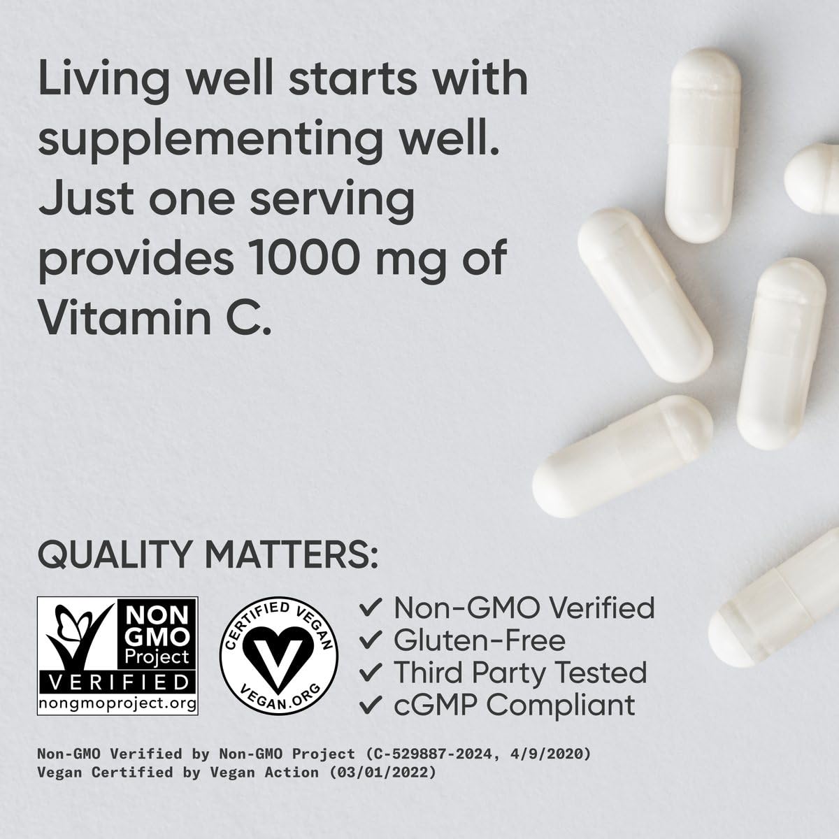 Sports Research Cápsulas veganas no transgénicas, libre de gluten y soja.