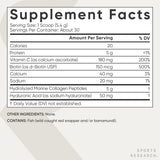 Sports Research Collagen Beauty Complex, etiqueta de calidad en Estados Unidos.