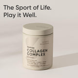 Sports Research Collagen Beauty Complex, contiene hialuronico y vitamina C para apoyo general.