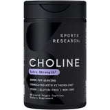Sports Research Colina 800 mg en botella, apoyo al enfoque diario y claridad mental.