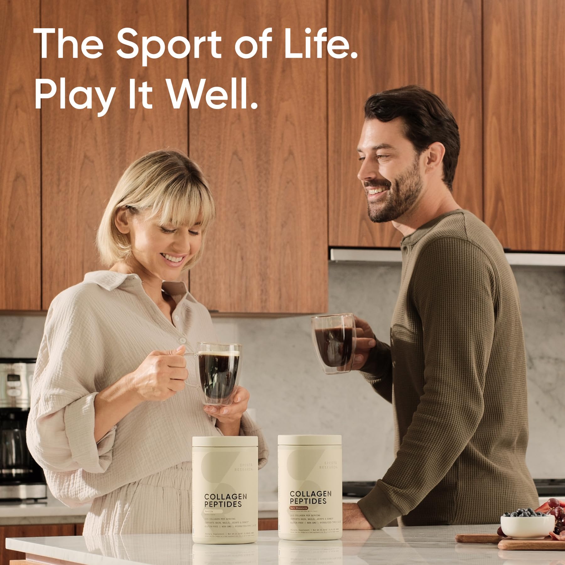 Sports Research Collagen Etiqueta Paleo, apto para dietas Paleo.