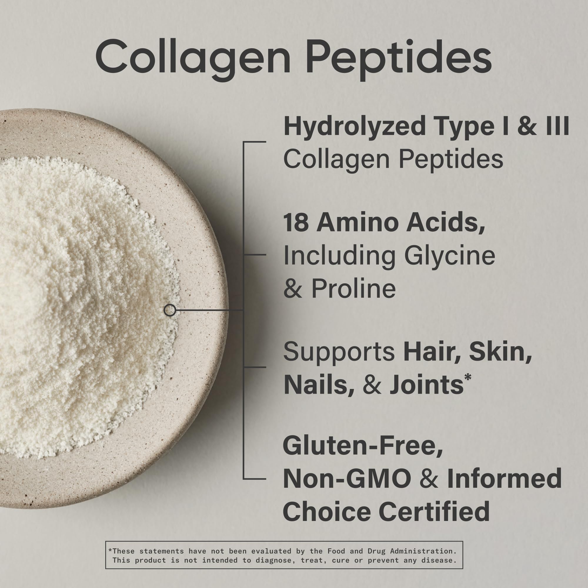 Sports Research Colágeno Peptides, composición nutricional detallada para plan diario.