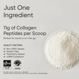 Sports Research Colágeno Peptides, polvo y cuchara para medir la dosis.