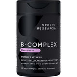 Sports Research Complejo B cápsulas B12 metilado y folato para soporte diario