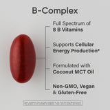 Sports Research Complejo B cápsulas vegetales para energía celular sostenida