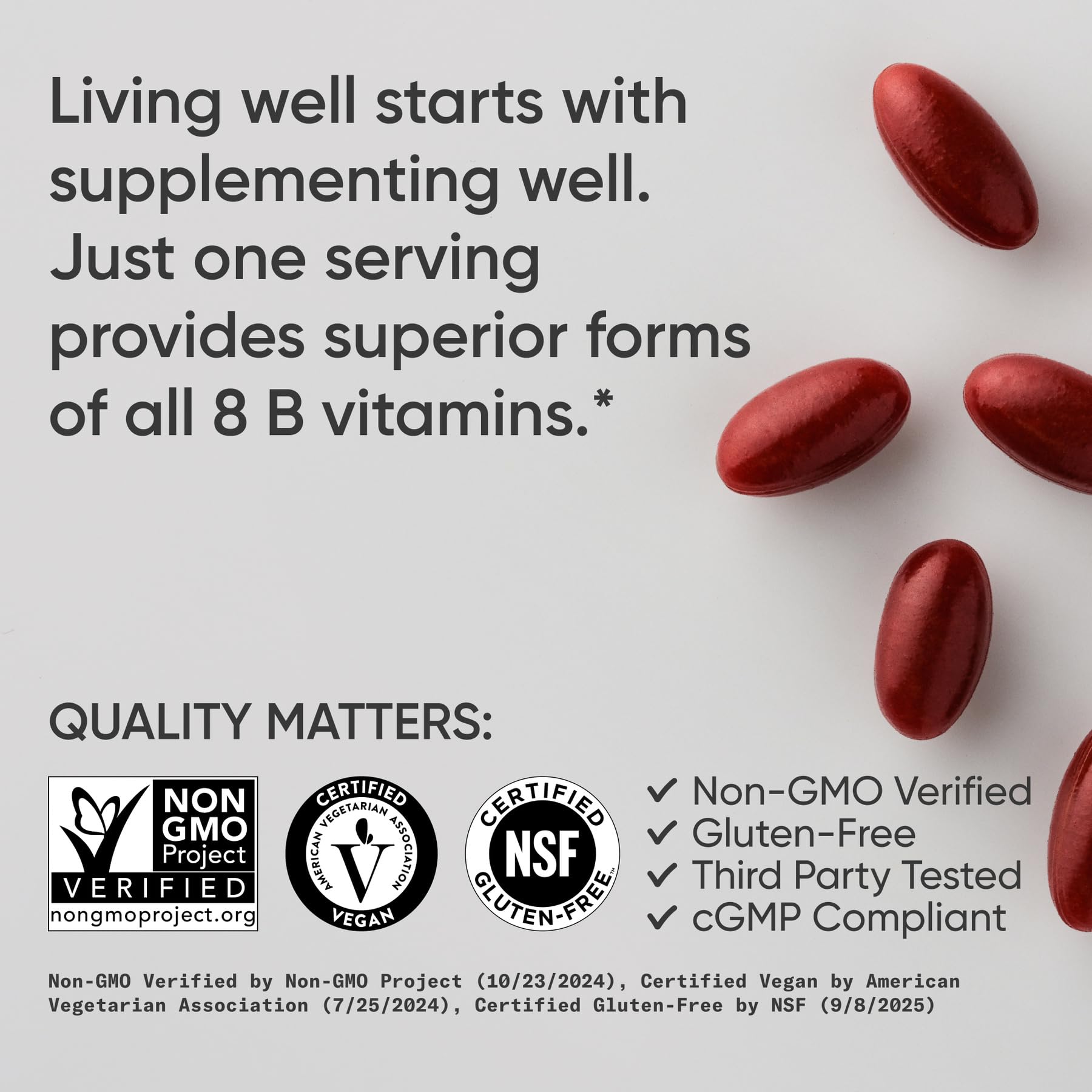 Sports Research Complejo B apto para gluten y veganismo