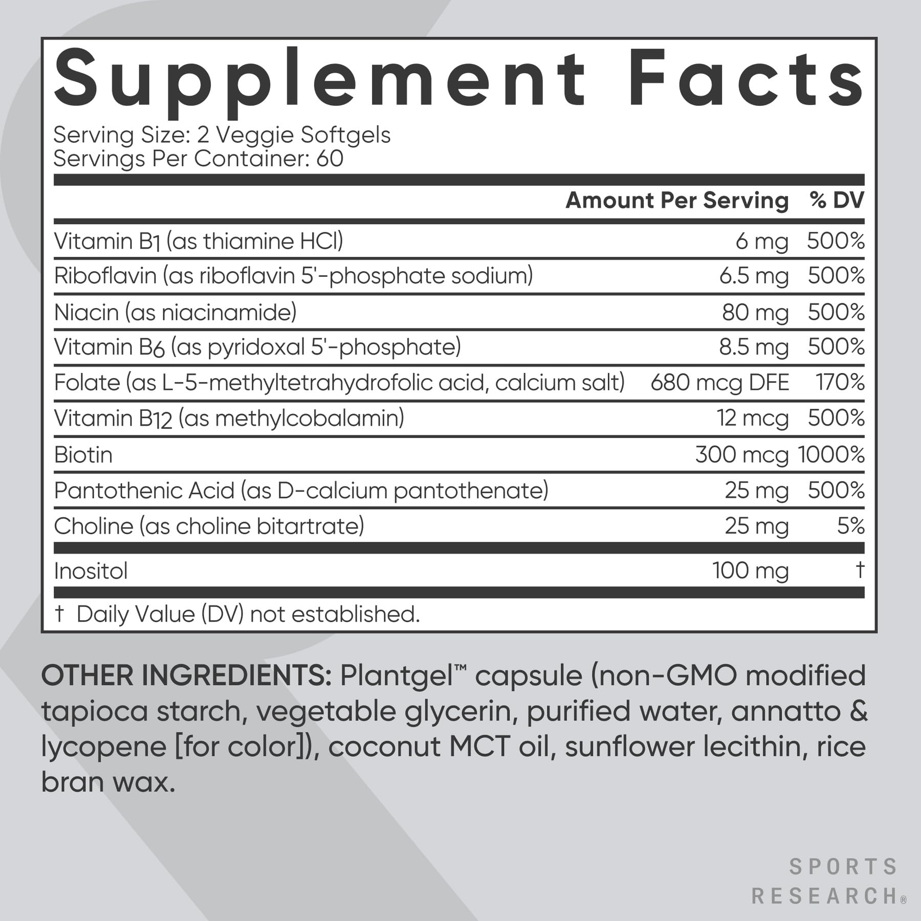 Sports Research Complejo B sin OGM y sin alérgenos