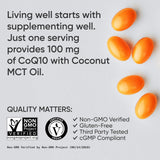Sports Research CoQ10, cápsulas con aceite de coco para mejor absorción