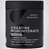 Sports Research Creatina Monohidrato: garantía de calidad y pruebas deportivas para confianza.