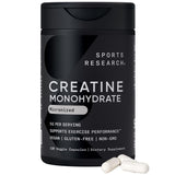 Sports Research Creatina Monohidrato: cápsulas de 5 g para potencia durante entrenamientos intensos