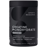Sports Research Creatina Monohidrato, cucharada medidora para energía sostenida.
