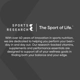 Sports Research Creatina Monohidrato: envase práctico para uso diario y rutina de entrenamiento
