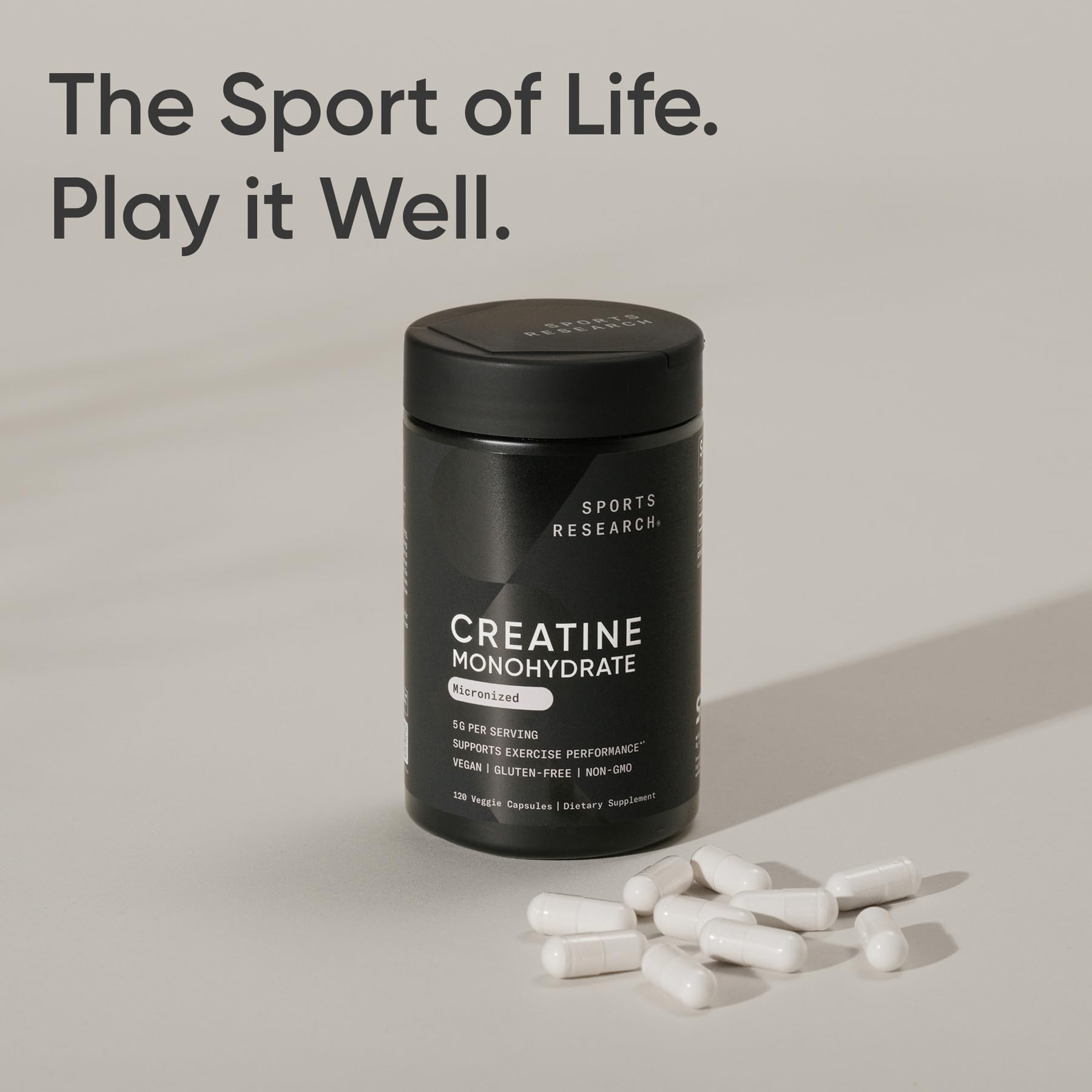 Sports Research Creatina Monohidrato: versión fácil de llevar para entrenamientos fuera de casa