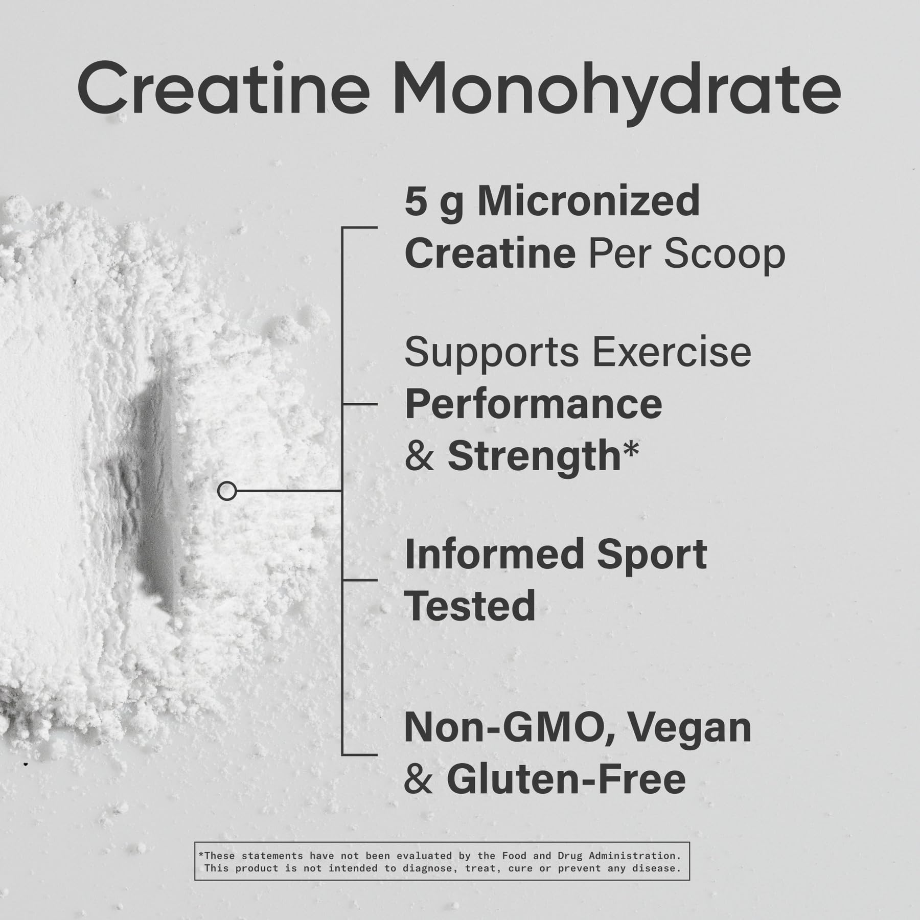 Creatina Monohidrato de Sports Research con medidor para porciones precisas