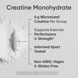 Creatina Monohidrato de Sports Research con medidor para porciones precisas