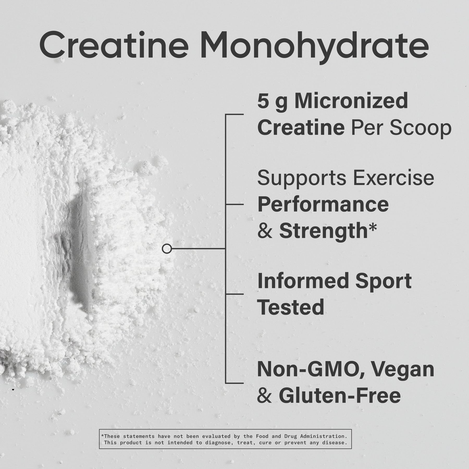 Sports Research Creatina Monohidrato: polvo sin sabor compatible con cualquier batido de entrenamiento.