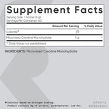 Sports Research Creatina Monohidrato: ideal para pre-entrenar y apoyar energía durante la sesión.