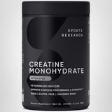 Sports Research Creatina Monohidrato, certificado sin soja ni gluten.