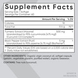 Sports Research Curcumin, ingredientes clave, fórmula de alta pureza para uso diario.