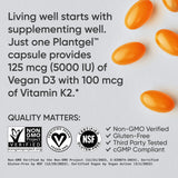 Sports Research D3 K2 Softgels: fórmula vegana certificada y libre de gluten