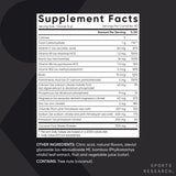 Sports Research Mezcla con agua realza hidratación sin azúcar y vitaminas.