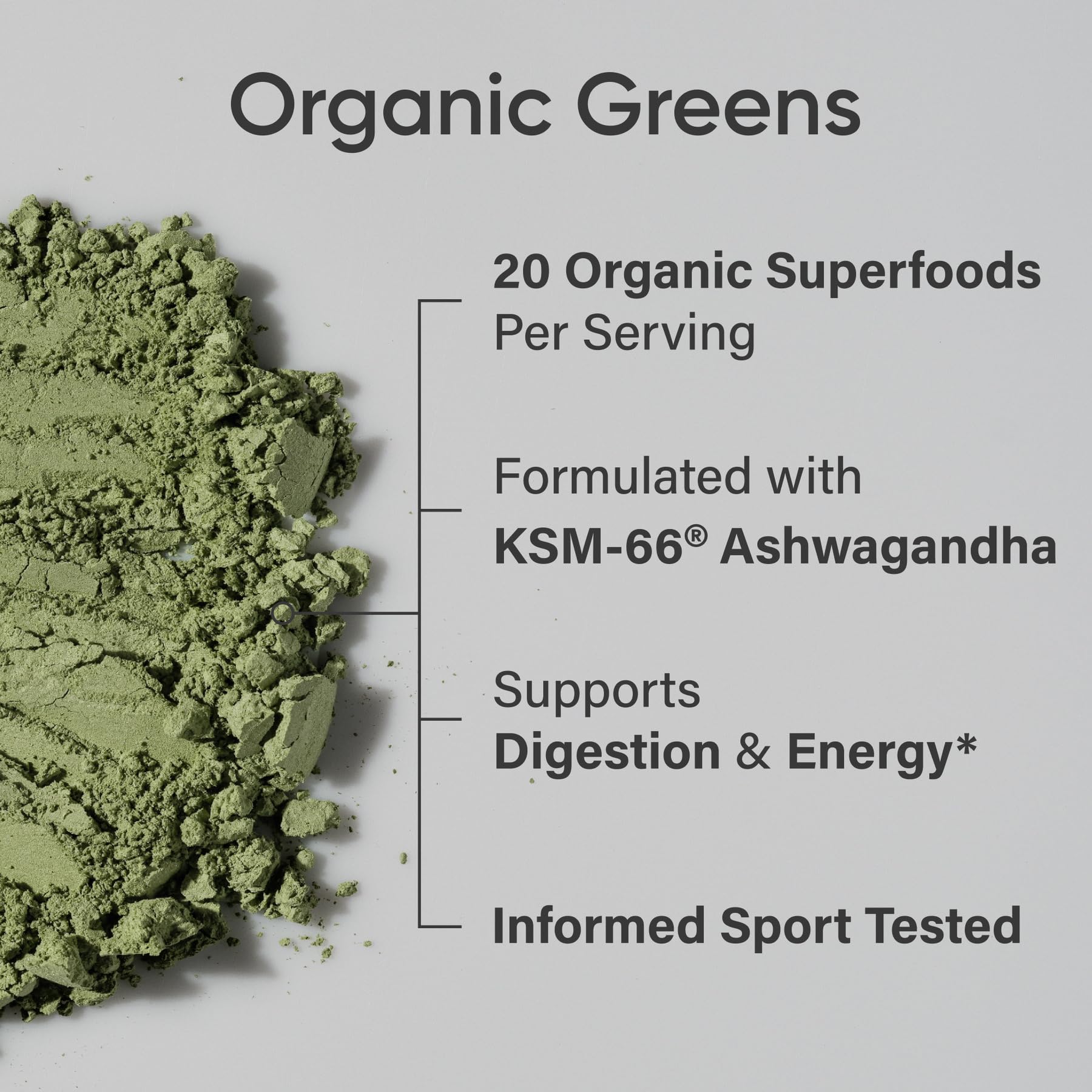 Sports Research Greens Powder sabor neutro para empezar el día