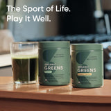 Sports Research Greens sabor piña coco para despertar el paladar sin azúcar.