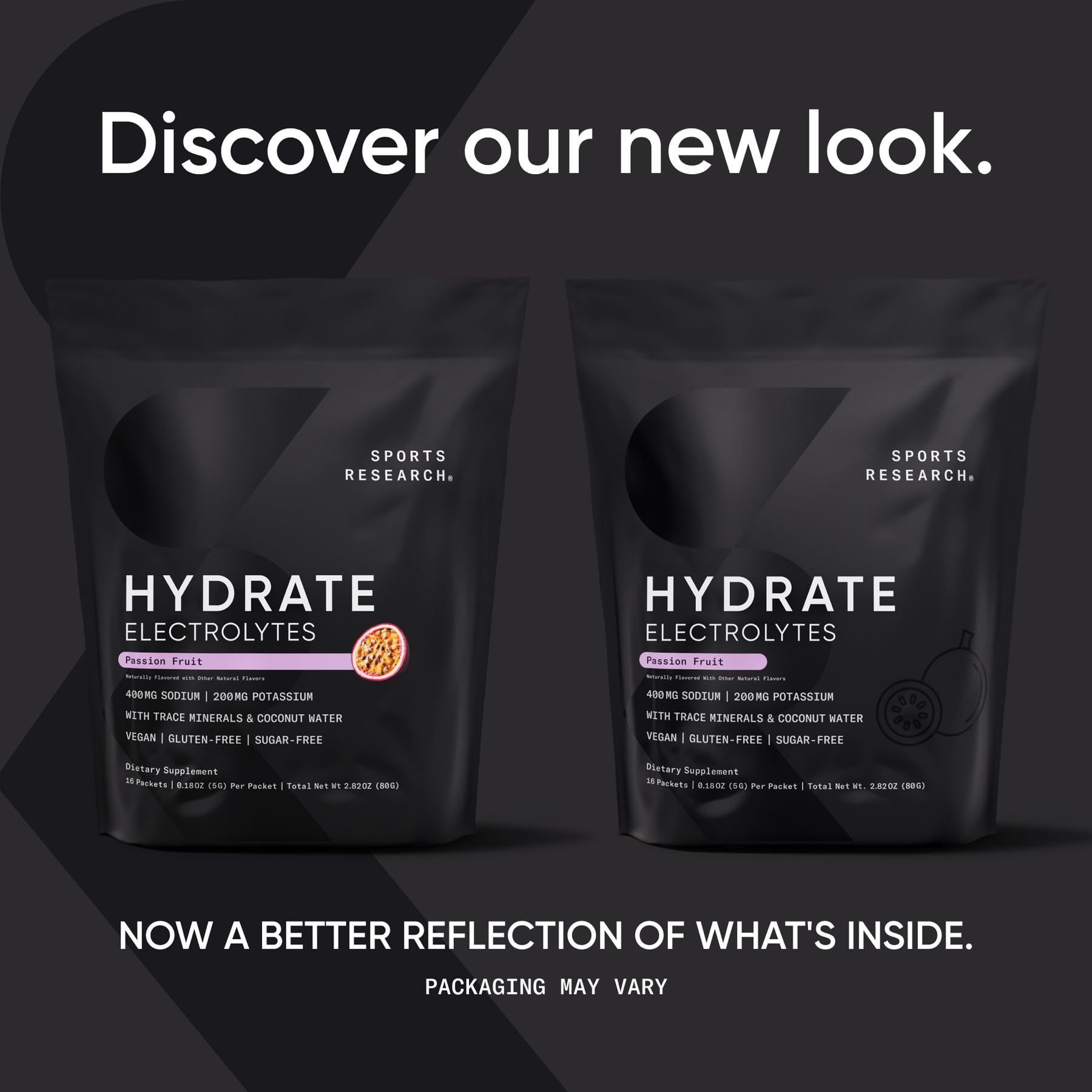 Sports Research Hydrate empaques portátiles maracuyá para entrenamiento y movilidad