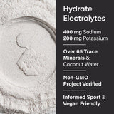 Sports Research Hydrate, etiqueta con vitaminas y minerales que apoyan la hidratación diaria