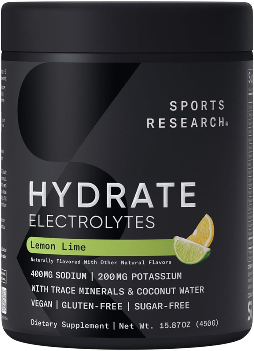 Sports Research Hydrate sabor limón-lima refresca durante actividad al aire libre