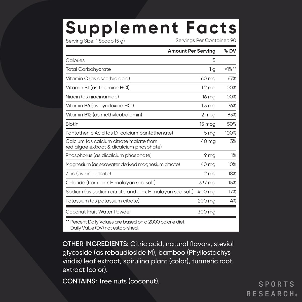 Sports Research Hydrate vitaminas y minerales incluidos apoyo a la vitalidad