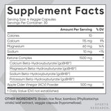 Rótulo de ingredientes destaca vinagre de manzana y cetonas exógenas goBHB.