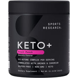 Sports Research Keto Plus con Fruta Punch, bote para apoyar cetosis y sabor refrescante
