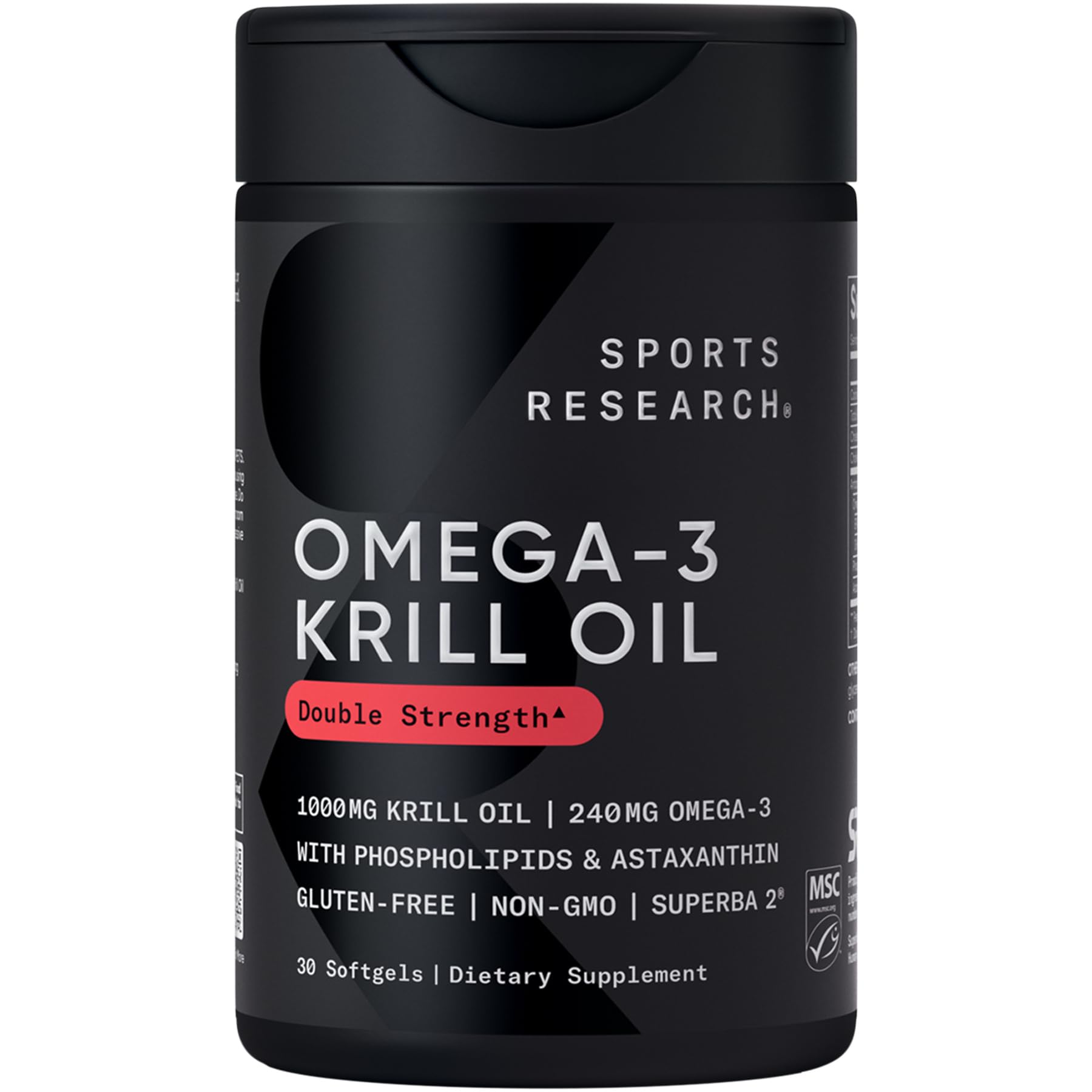 Sports Research Krill Oil cápsulas: soporte para rendimiento diario.