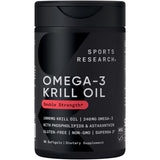 Sports Research Krill Oil cápsulas: soporte para rendimiento diario.