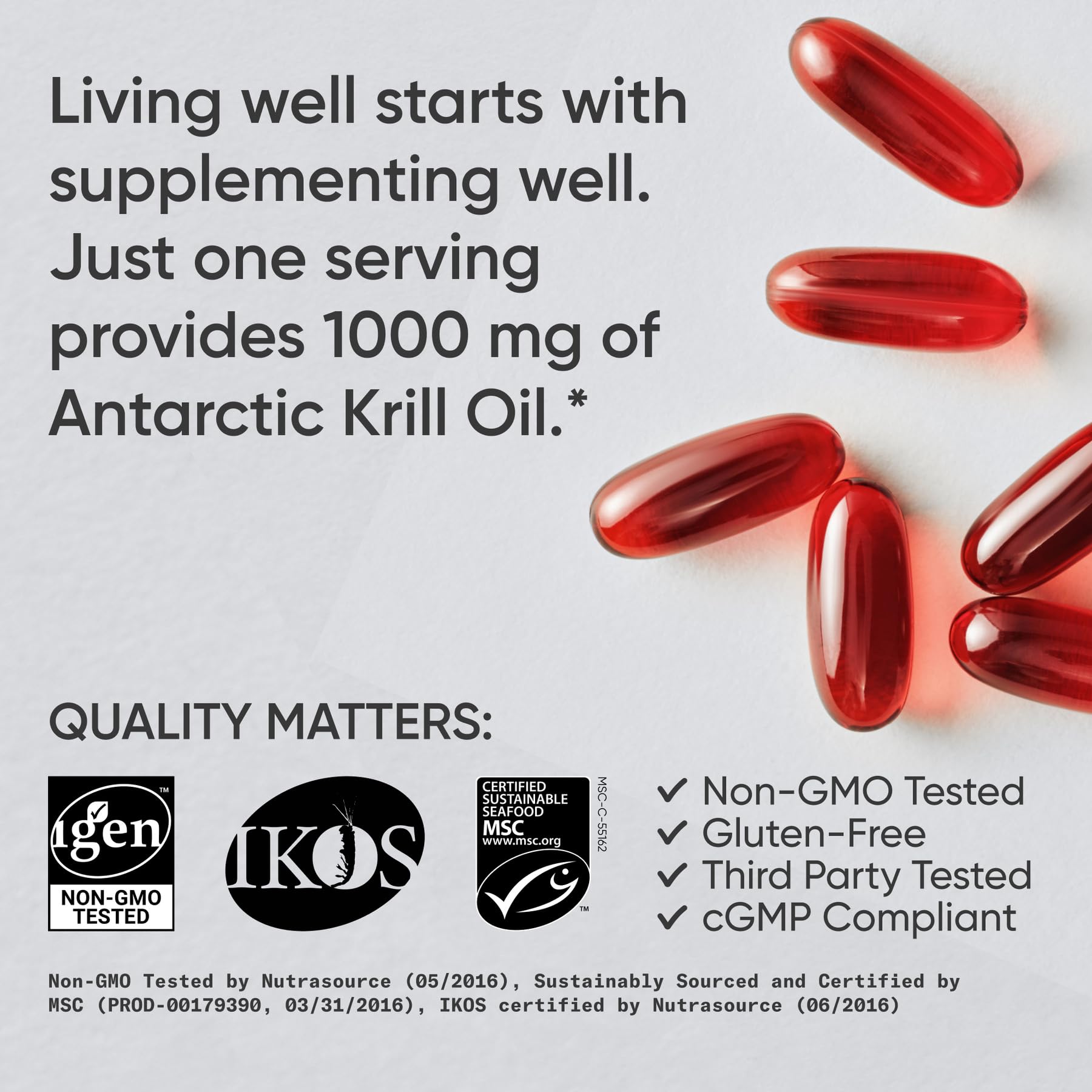 Sports Research Krill Oil cápsulas blandas: sabor neutro y sin regusto.