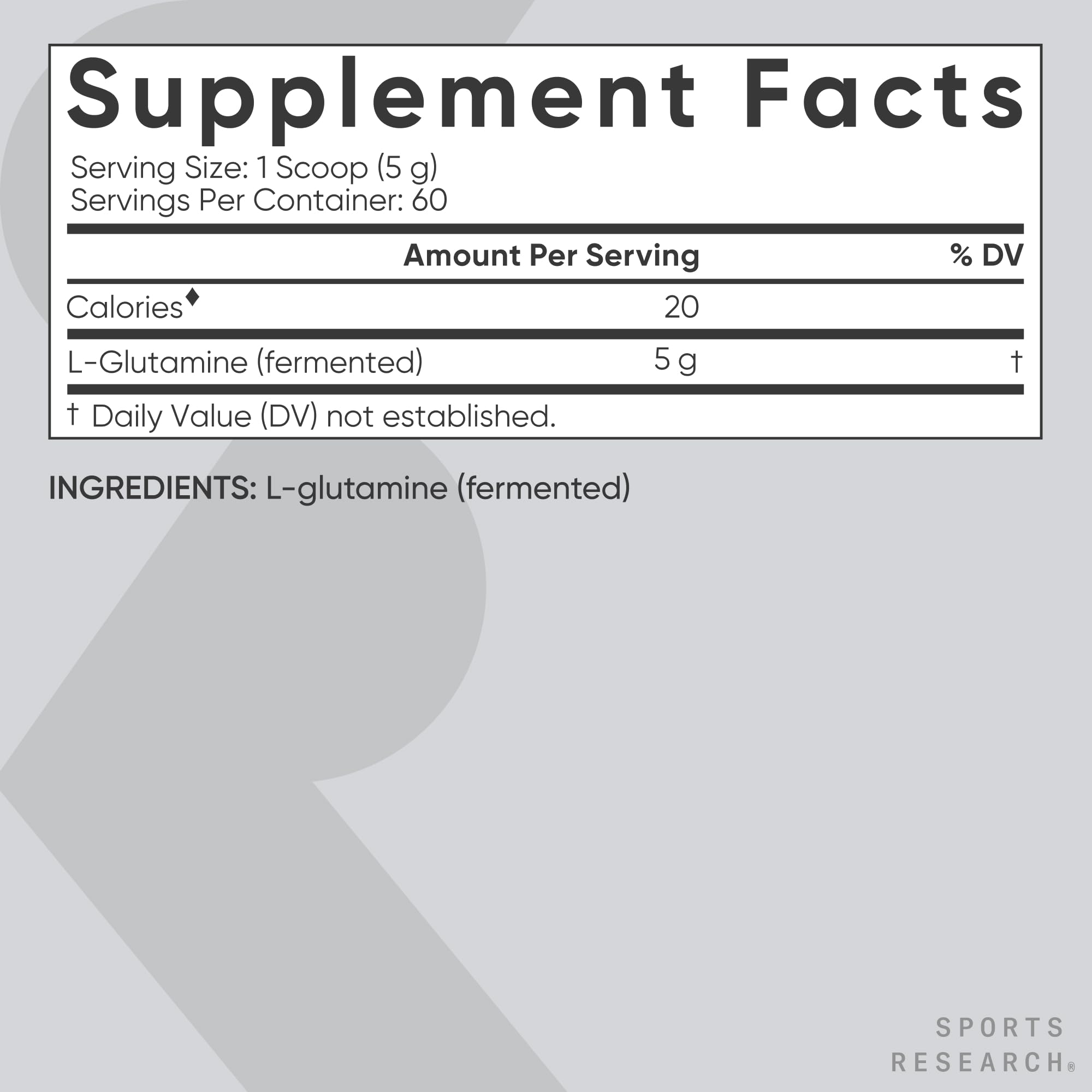 Dosificador de Sports Research L-Glutamina para dosis precisas.