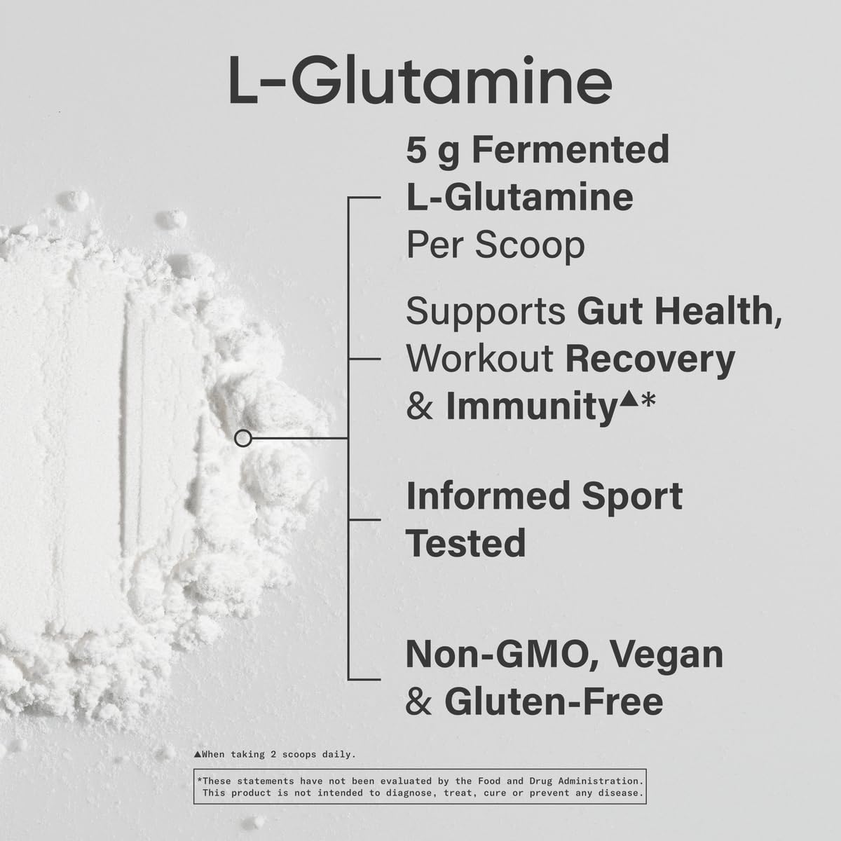 Sports Research L-Glutamine, vaso con agua, mezcla rápida tras entreno.