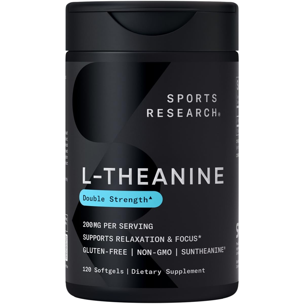 Sports Research L-Theanine 200 mg en aceite de coco: relajación suave para diario.