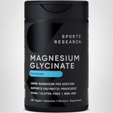 Sports Research Magnesio Glicinato uso diario para apoyar funciones corporales.