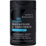 Sports Research Magtein frasco con cápsulas L-Threonate para enfoque diario.