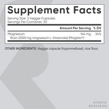 Presentación sin OGM de Sports Research Magtein para dietas conscientes.