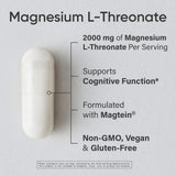 Sports Research Magtein etiqueta informativa para conocer ingredientes.