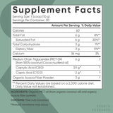 Polvo MCT de Sports Research: origen orgánico de coco, sin palma.