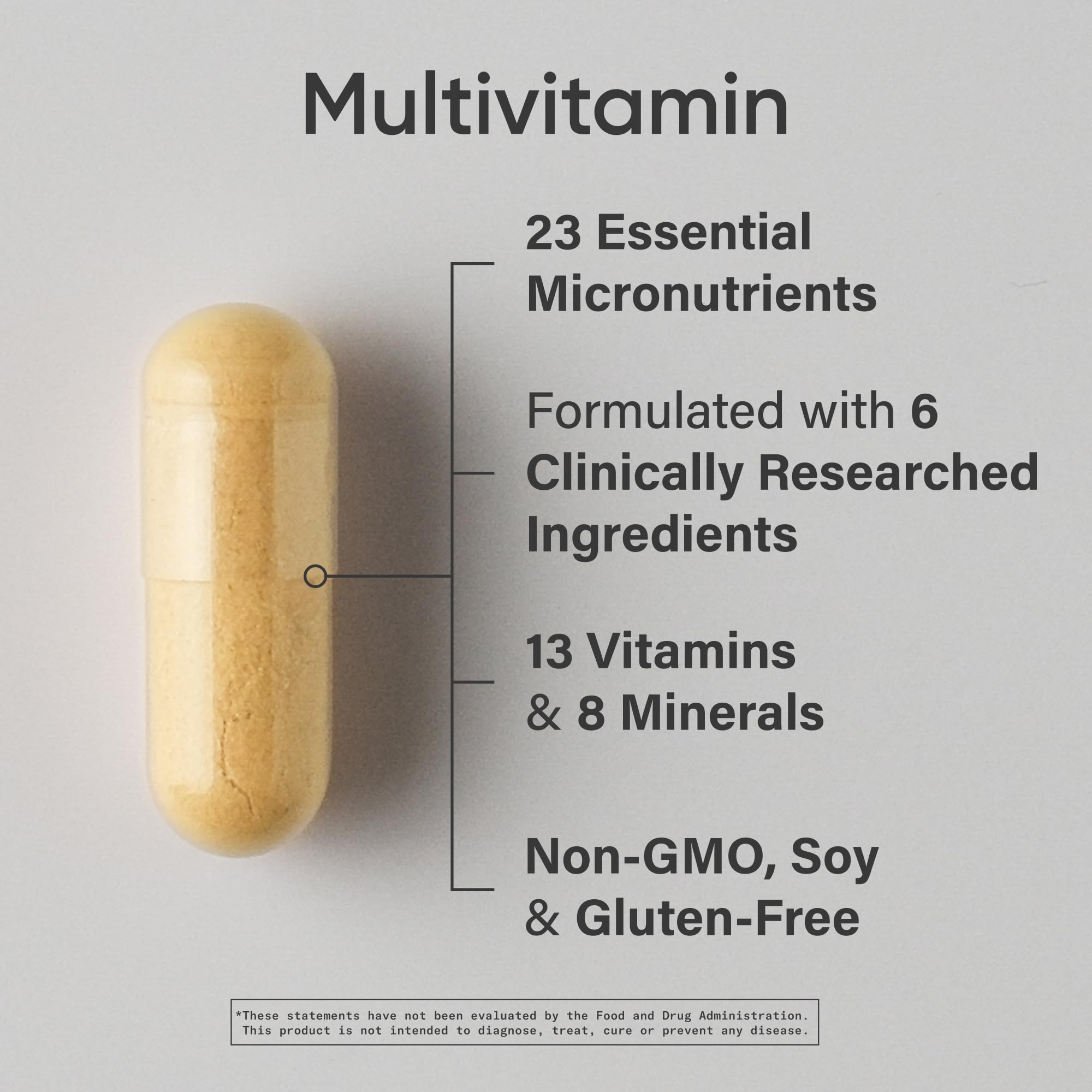 Sports Research multivitamínico, cápsulas vegetales para ingesta diaria completa.