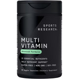 Sports Research Multivitamínico, envase vegetal para apoyo diario de micronutrientes.