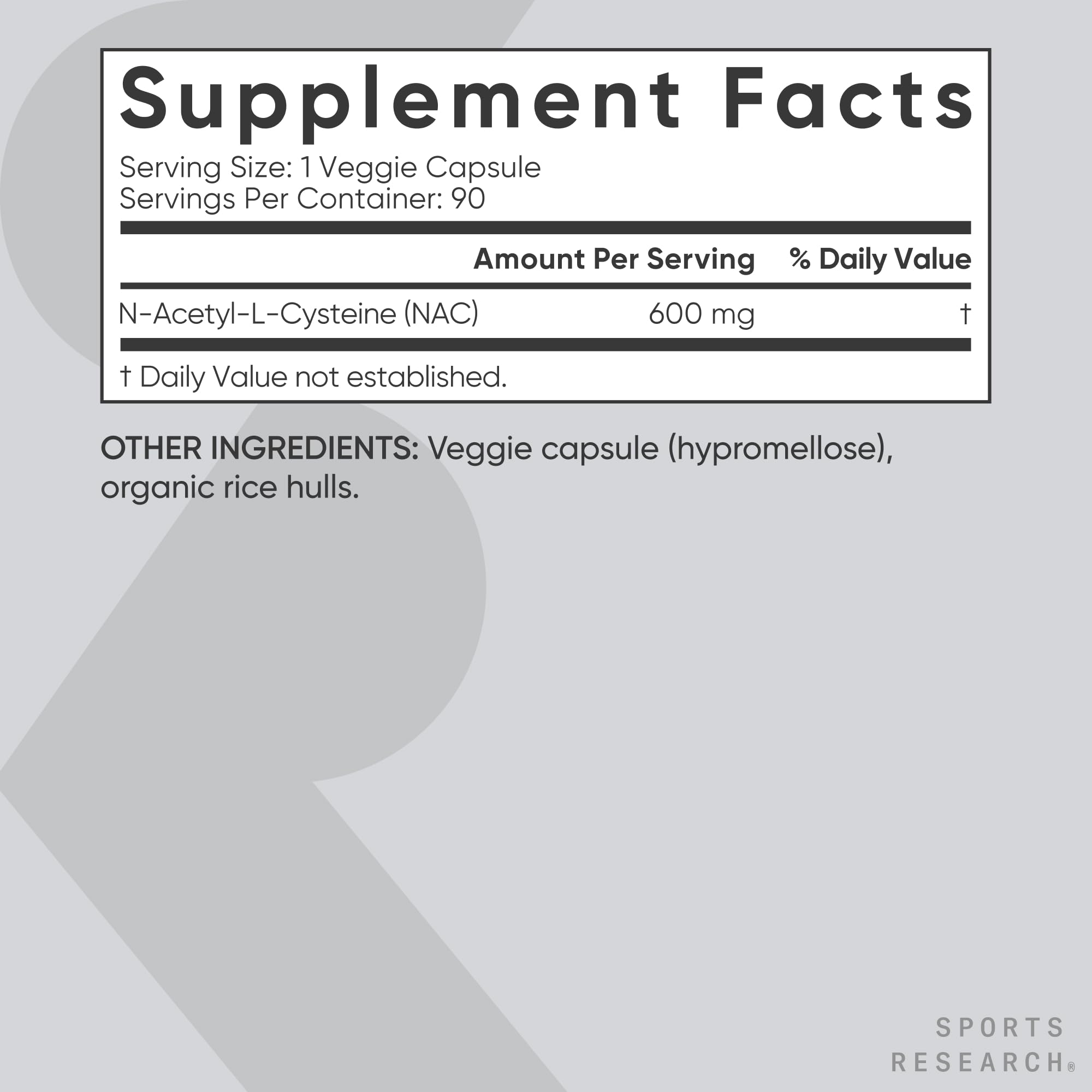 Certificaciones vegano de Sports Research NAC para mayor confianza.